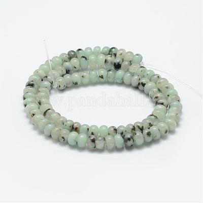 Натуральный кунжут яшма / киви нитки бусины яшмы G-G665-03-6x4mm-1