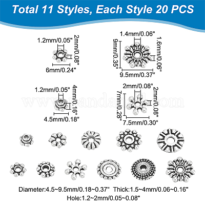 220 шт. 11 стиля бусины из сплава в тибетском стиле FIND-PH0008-48-1