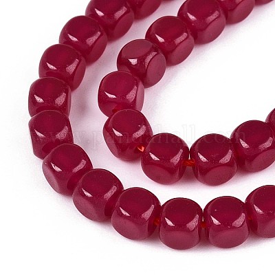 Нити бусин из красного корунда&nbsp;G-G106-N01-03-1