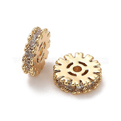 Латунные микропаве из прозрачного кубического циркония KK-B110-07G-1