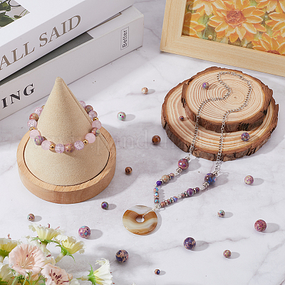 100 шт. 4 стиля натуральных бусин из императорской яшмы G-SC0003-07-1