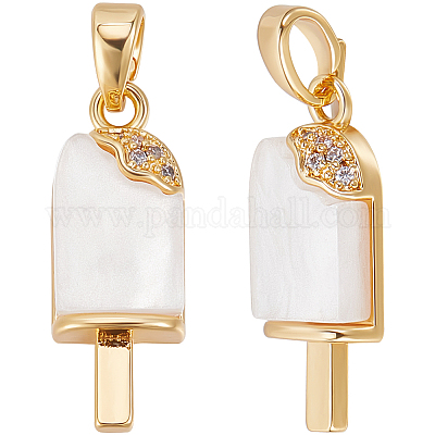 8шт латунные прозрачные подвески из кубического циркония KK-BBC0006-99-1