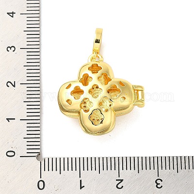 Латунные микропаве прозрачные подвески с фианитом FIND-Z041-14B-1