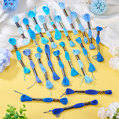 21 пачка ниток мулине из полиэстера 21 цветов OCOR-TA0002-86-1