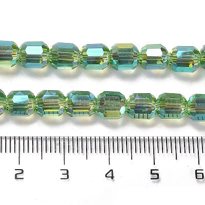 Стеклянные бусины с гальваническим покрытием  EGLA-D030-19K-1