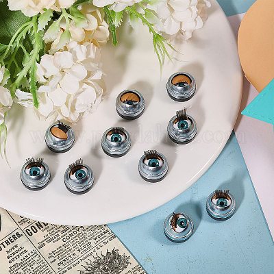 10 пара железных и пластиковых мигающих глаз для поделок DIY-GL0005-20A-1