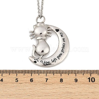 Ожерелья из нержавеющей стали 304 с урной для праха домашних животных в виде черной эмали NJEW-K286-01A-P-1