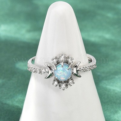 Латунные микро проложить пальцев кольца кубического циркония RJEW-D318-03P-1