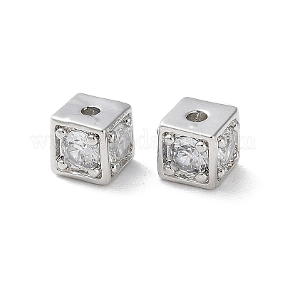 Латунные микропаве из прозрачного кубического циркония KK-Z049-03P-1