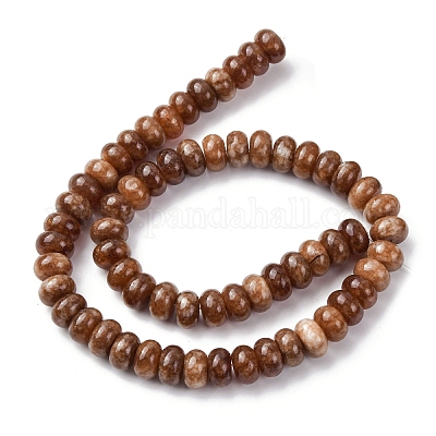 Окрашенные природные белый нефрит бисер пряди G-G107-A33-01-1