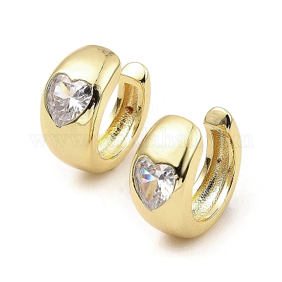 Серьги-каффы из латуни с реечным покрытием KK-B077-33G-1