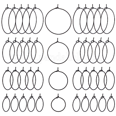 40 шт. 4 цвета фурнитура для сережек-колец из хирургической нержавеющей стали 316l STAS-PH0001-60B-1