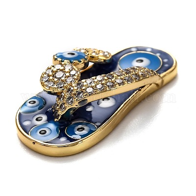 Латунные подвески с фианитами KK-B028-10G-B-1