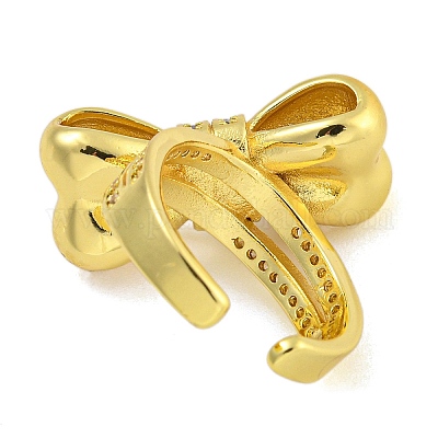 Кольца-манжеты из латуни с микропаве из кубического циркония для женщин RJEW-I107-13G-02-1