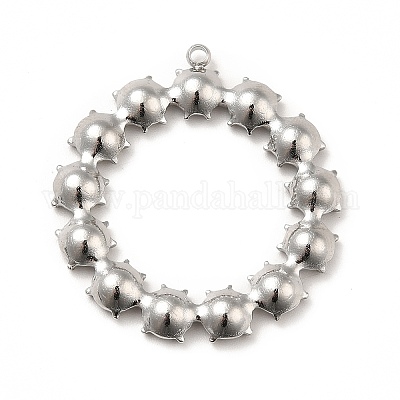 Подвеска из нержавеющей стали 304 со стразами STAS-P312-07P-1