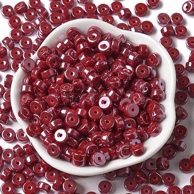 Непрозрачные цвета блестящие стеклянные бусины SEED-E001-P3x6mm-A12-1