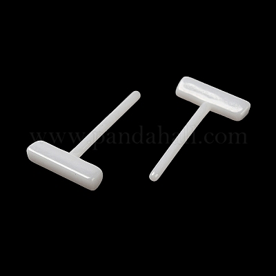 Гипоаллергенные серьги-гвоздики из биокерамики с цирконием и керамикой EJEW-F340-04I-1