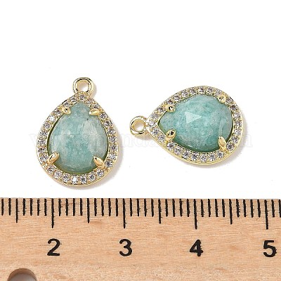 Подвески из натурального амазонита в форме капли G-U028-02G-04-1