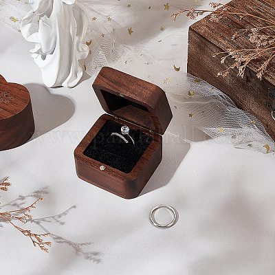 Магнитные подарочные коробки для хранения деревянных колец CON-WH0109-001-1