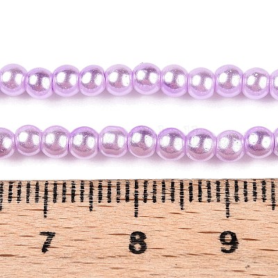 Выпечка окрашены перламутровый стекла жемчужные нити круглый шарик HY-Q003-4mm-47-A-1