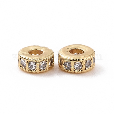 Латунные микро проложить кубического циркония бусы KK-A181-VF432-2-1