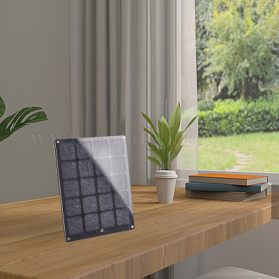 Прозрачная коробка для памятных монет из акрила и фетра ODIS-WH0061-37B-02-1