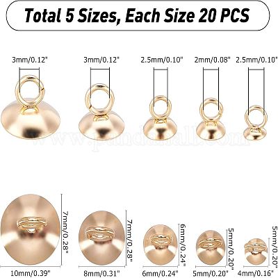 100 шт. 5 стиля 304 нержавеющая сталь бусины колпачки подвески STAS-UN0024-17-1