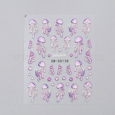 Пластиковые наклейки для ногтей с тиснением в виде морских животных&nbsp;MRMJ-WH20004-04B-1