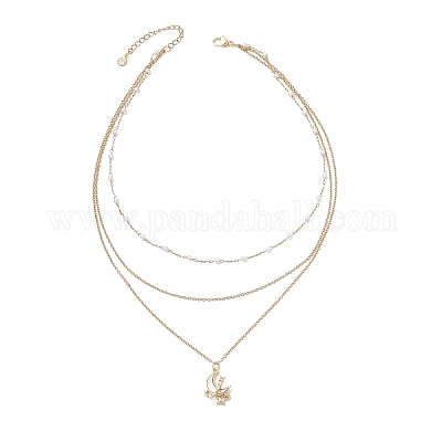 Подвеска из латуни с прозрачными кубическими цирконами NJEW-JN05472-02-1