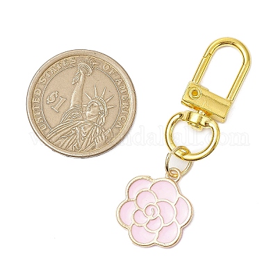 Подвески из эмали из цветочного сплава HJEW-JM02691-01-1