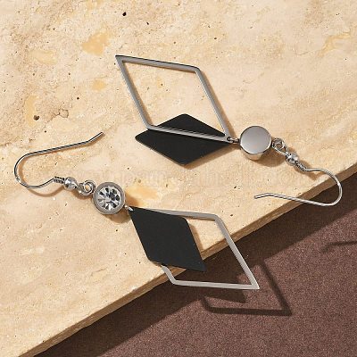 Серьги-подвески из нержавеющей стали 304 с гальваническим покрытием EJEW-Z129-22P-1