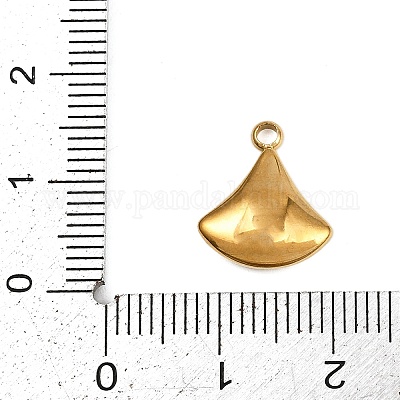 Подвески-веера из синтетической ракушки из нержавеющей стали 304 STAS-P402-03A-G-1