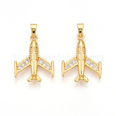 Латунные микро проложить кубического циркония подвески KK-T070-79G-1