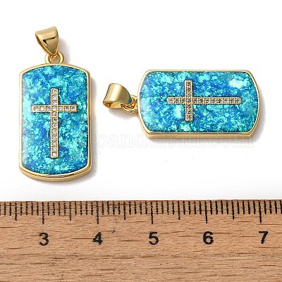 Покрытие стойки латунь микропаве прозрачные подвески из кубического циркония KK-P268-16G-1