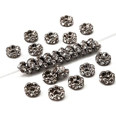 Латунные бусины разделители для поставки стразов&nbsp;RB-A014-L6mm-01B-NF-1