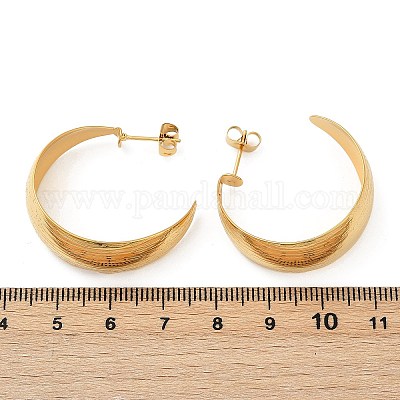 Серьги-гвоздики из нержавеющей стали 304 EJEW-G423-34A-G-1