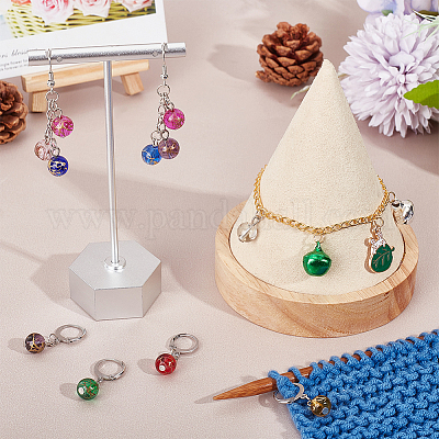 12шт круглые прозрачные стеклянные подвесные украшения HJEW-PH01773-1