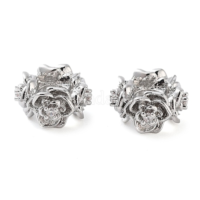 Латунные микропаве из прозрачного кубического циркония KK-U028-27P-1