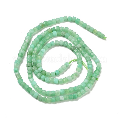 Натуральные хризопразные бисерные пряди G-B088-E19-02-1