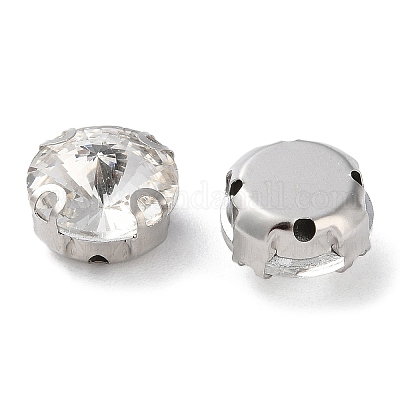 Плоская круглая вышивка стразами RGLA-L028-07B-01-1