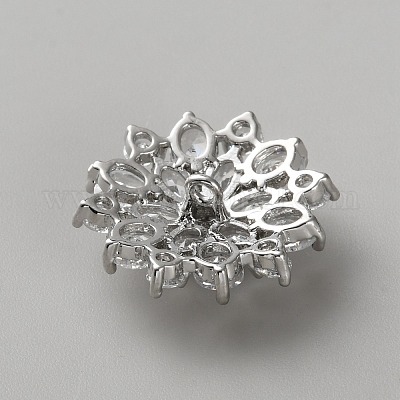 Латунные микро проложить куб кнопки циркония DIY-WH0888-807P-02-1