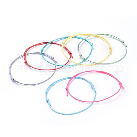 Fabricación de pulseras de cordón de poliéster encerado coreano ecológico BJEW-JB04256-1