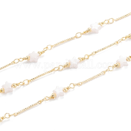 Chaînes de perles faites à la main en laiton de 3.28 pieds X-CHC-M021-10LG-1