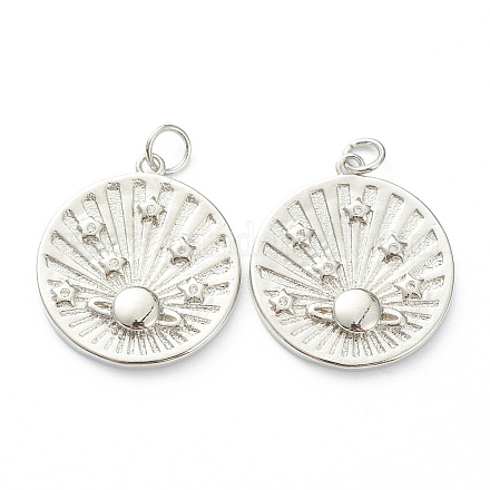 Латунные микропаве прозрачные подвески с фианитом ZIRC-P200-17A-P-1