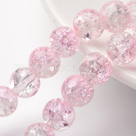 Chapelets de perles en verre craquelé X-CCG-Q002-8mm-01-1