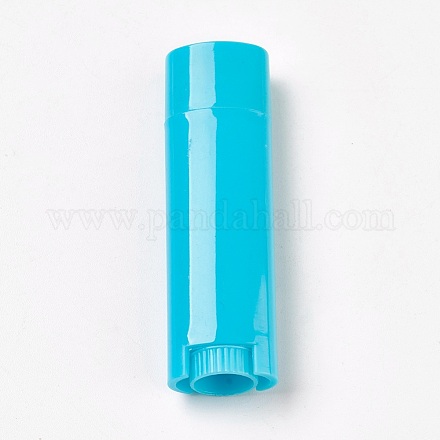 4.5g ppプラスチックdiy空の口紅容器  リップグロスチューブ  リップバームチューブ  キャップ付き  ダークターコイズ  6.65x2x1.3~1.7cm  インナーサイズ：4.8センチメートル DIY-WH0095-A04-1