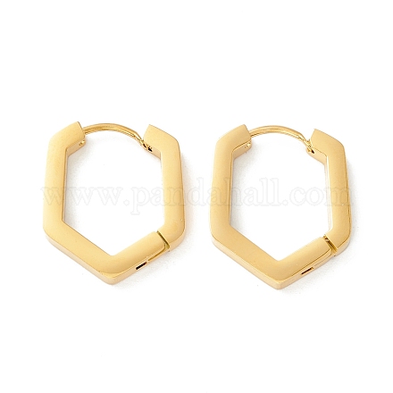 Ионное покрытие (ip) 304 шестигранная серьга-кольцо из нержавеющей стали для женщин STAS-K237-04G-1