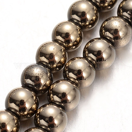 Chapelets de perles en hématite électrolytique sans magnétique G-E304-51-4mm-1