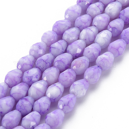 Cuisson opaque de perles de verre peintes EGLA-N006-007D-1