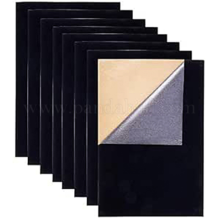 BENECREAT 20PCS Velvet (Black) Fabric Sticky Back Adhesive Back Sheets TOOL-BC0008-02A-1